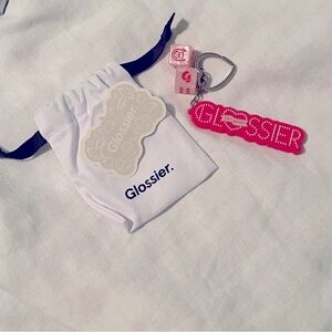 New Glossier Las Vegas Lucky Dice Heart Keychain Store Exclusive